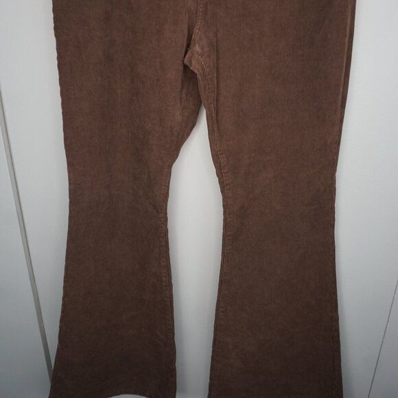 New AG Angeline Corduroy Mid Rise Flare Jeans in Sulfur Bitter Chocolate sz 33 - Picture 6 of 16